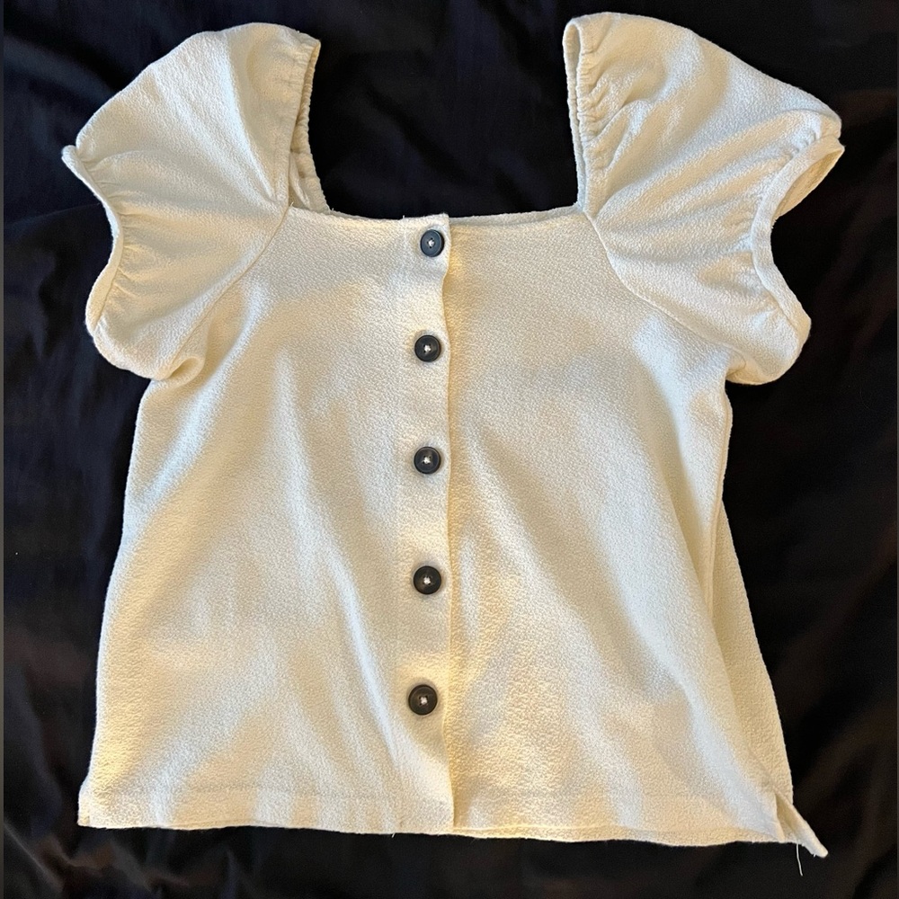 Madewell cream button blouse